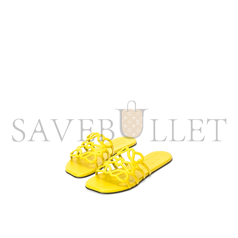 L0ew* petal anagram slide in soft calfskin llsp465x08-8100